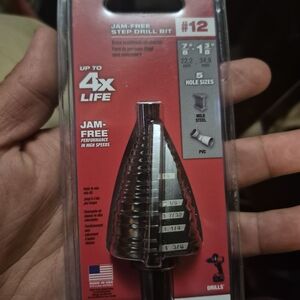 Jam-Free Step Drill Bit - Silver